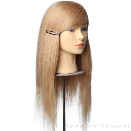 Blonde long hair mannequin head 100 human hair